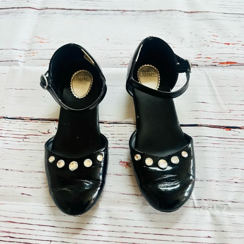 Girls Gymboree black shiny dress shoes! Size 2